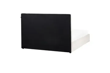 Säng med förvaring Lagord - Off-white, Svart, 160x200 cm - Möbler - Säng - Sängram & sängstomme