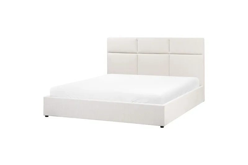 Säng med förvaring Lagord - Off-white, Svart, 180x200 cm - Möbler - Säng - Sängram & sängstomme