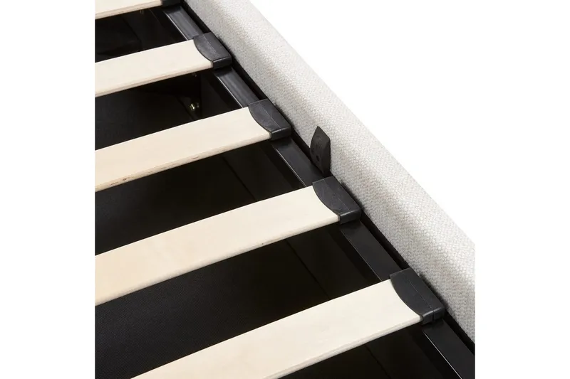 Säng med förvaring Lagord - Off-white, Svart, 180x200 cm - Möbler - Säng - Sängram & sängstomme