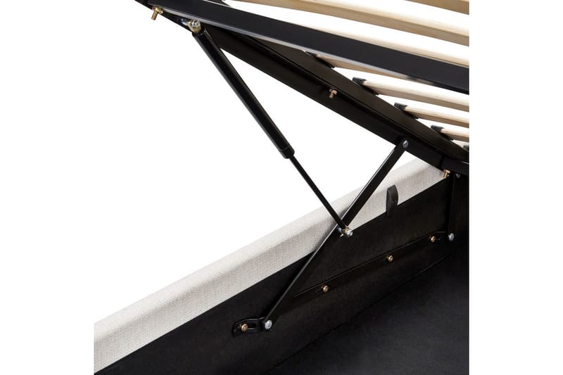 Säng med förvaring Lagord - Off-white, Svart, 180x200 cm - Möbler - Säng - Sängram & sängstomme