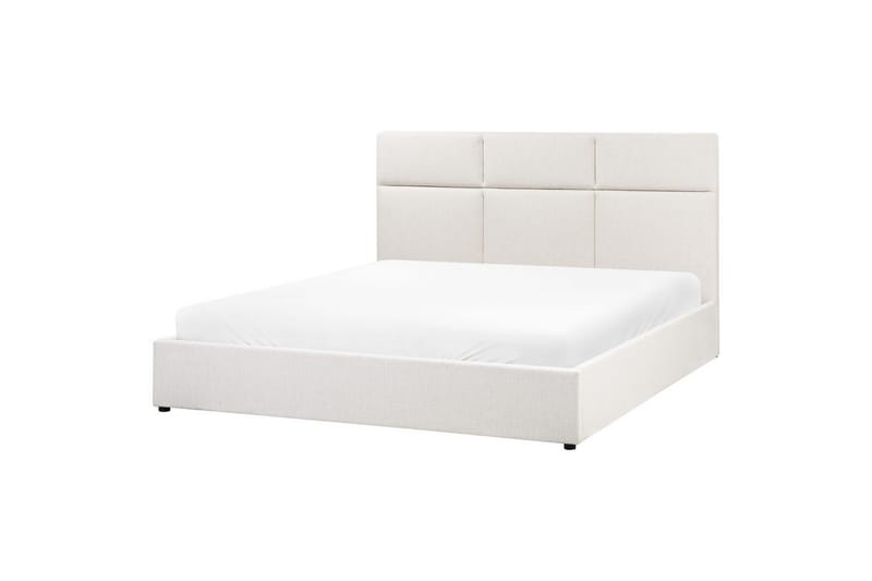 Säng med förvaring Lagord - Off-white, Svart, 180x200 cm - Möbler - Säng - Sängram & sängstomme