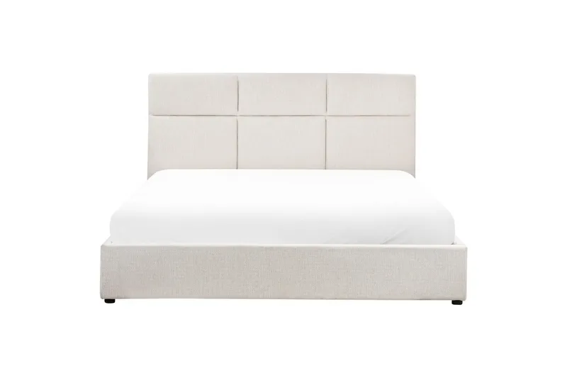 Säng med förvaring Lagord - Off-white, Svart, 180x200 cm - Möbler - Säng - Sängram & sängstomme