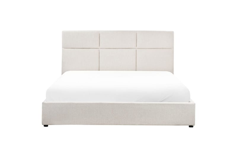 Säng med förvaring Lagord - Off-white, Svart, 180x200 cm - Möbler - Säng - Sängram & sängstomme