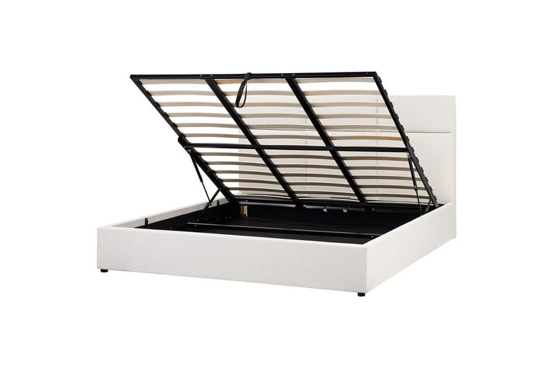 Säng med förvaring Lagord, Off-white, Svart, 180x200 cm
