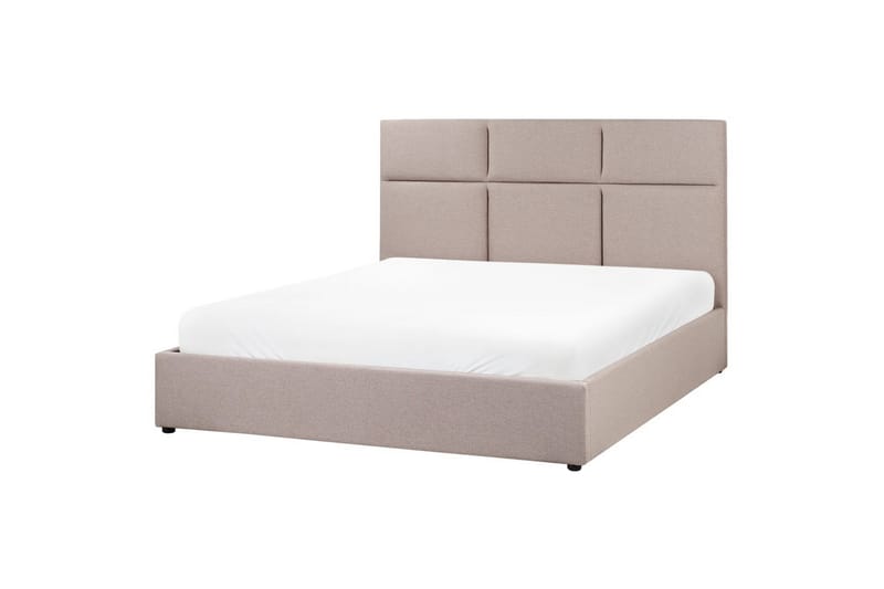 Säng med förvaring Lagord - Taupe, svart, 160x200 cm - Möbler - Säng - Sängram & sängstomme