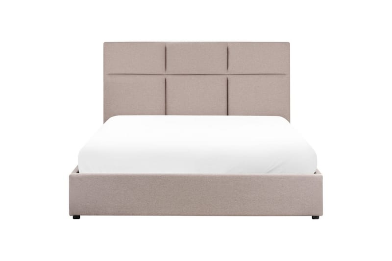 Säng med förvaring Lagord - Taupe, svart, 160x200 cm - Möbler - Säng - Sängram & sängstomme