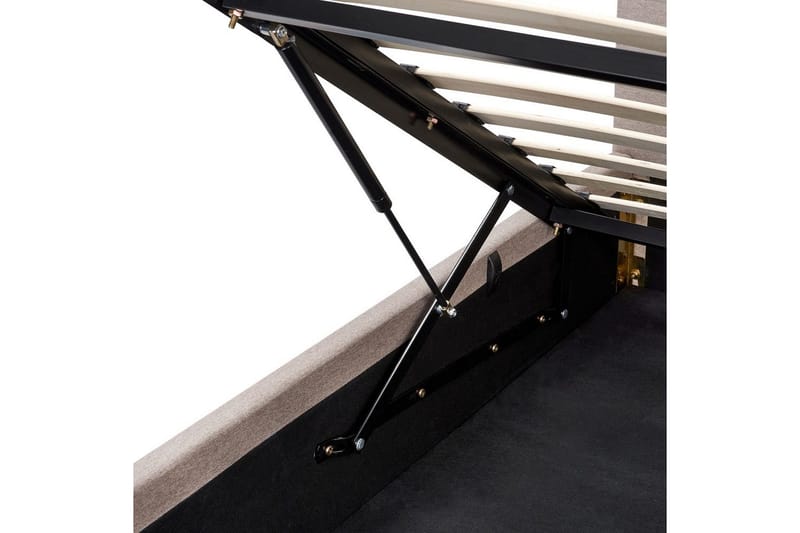 Säng med förvaring Lagord - Taupe, svart, 160x200 cm - Möbler - Säng - Sängram & sängstomme