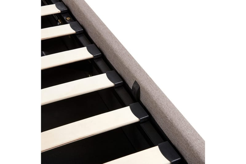 Säng med förvaring Lagord - Taupe, svart, 180x200 cm - Möbler - Säng - Sängram & sängstomme