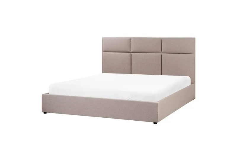 Säng med förvaring Lagord - Taupe, svart, 180x200 cm - Möbler - Säng - Sängram & sängstomme