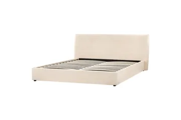 Säng med förvaring Lavaur - Beige/Bouclé, 180x200 cm - Möbler - Säng - Sängram & sängstomme