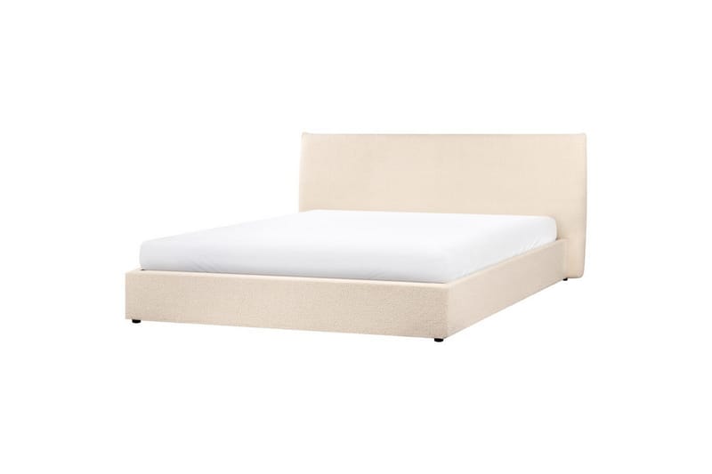 Säng med förvaring Lavaur - Beige/Bouclé, 180x200 cm - Möbler - Säng - Sängram & sängstomme