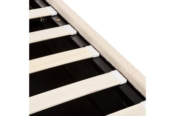 Säng med förvaring Lavaur - Beige/Bouclé, 180x200 cm - Möbler - Säng - Sängram & sängstomme