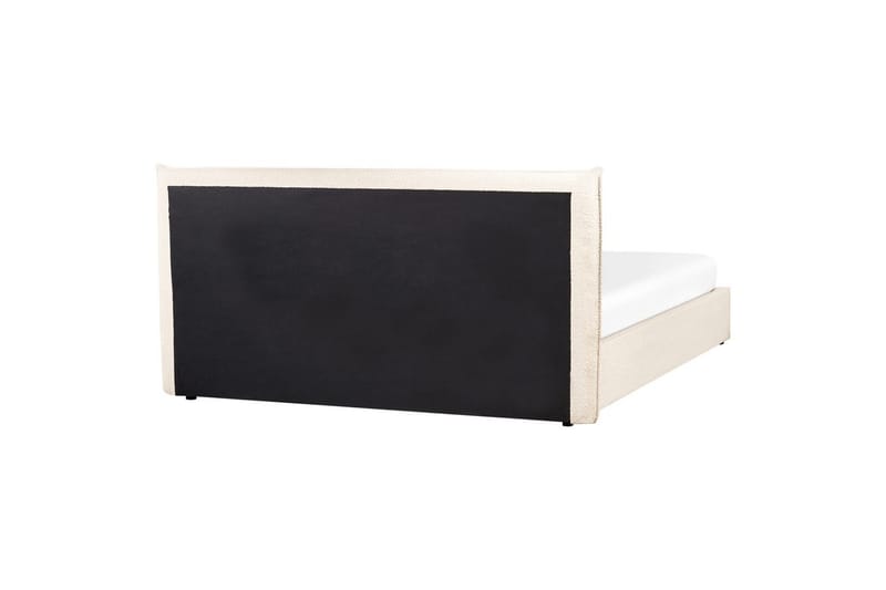 Säng med förvaring Lavaur - Beige/Bouclé, 180x200 cm - Möbler - Säng - Sängram & sängstomme