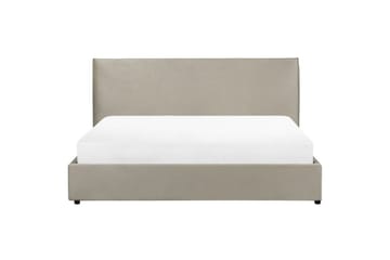 Säng med förvaring Lavaur - Taupe/Sammet, 180x200 cm - Möbler - Säng - Sängram & sängstomme