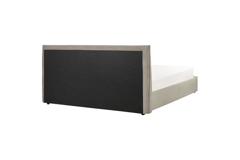 Säng med förvaring Lavaur - Taupe/Sammet, 180x200 cm - Möbler - Säng - Sängram & sängstomme