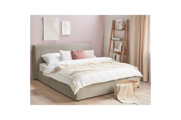 Säng med förvaring Lavaur - Taupe/Sammet, 180x200 cm - Möbler - Säng - Sängram & sängstomme
