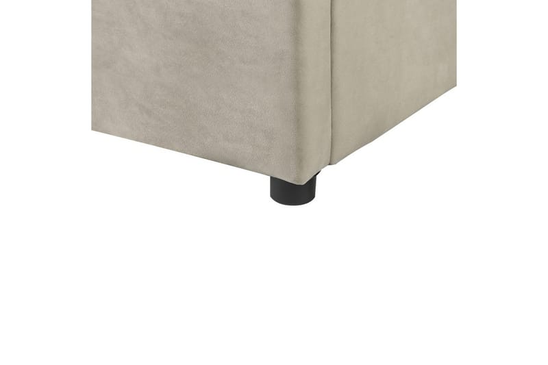 Säng med förvaring Lavaur - Taupe/Sammet, 180x200 cm - Möbler - Säng - Sängram & sängstomme