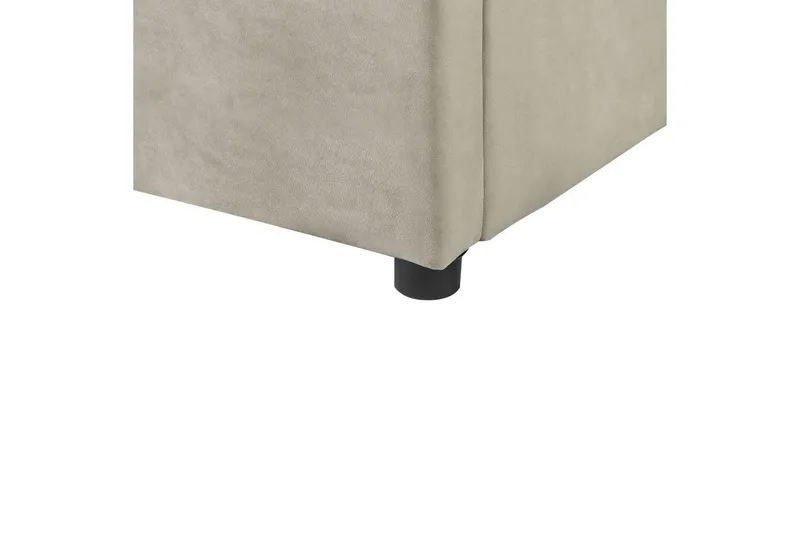 Säng med förvaring Lavaur - Taupe/Sammet, 180x200 cm - Möbler - Säng - Sängram & sängstomme