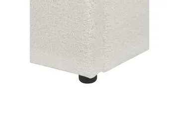 Säng med förvaring Lavaur - Vit/Bouclé, 160x200 cm - Möbler - Säng - Sängram & sängstomme