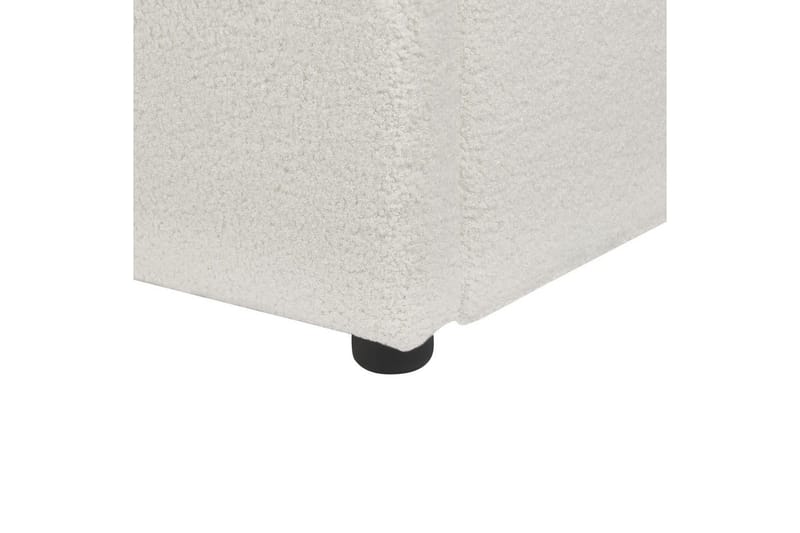 Säng med förvaring Lavaur - Vit/Bouclé, 160x200 cm - Möbler - Säng - Sängram & sängstomme