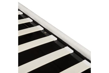 Säng med förvaring Lavaur - Vit/Bouclé, 160x200 cm - Möbler - Säng - Sängram & sängstomme
