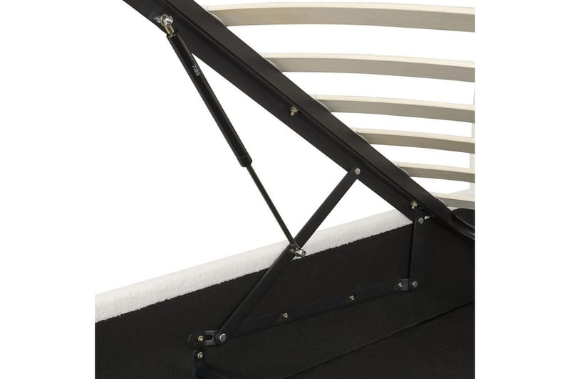 Säng med förvaring Lavaur - Vit/Bouclé, 160x200 cm - Möbler - Säng - Sängram & sängstomme