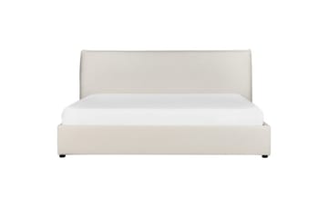 Säng med förvaring Lavaur - Vit/Bouclé, 180x200 cm - Möbler - Säng - Sängram & sängstomme
