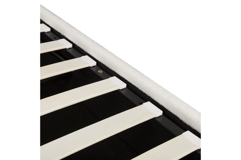 Säng med förvaring Lavaur - Vit/Bouclé, 180x200 cm - Möbler - Säng - Sängram & sängstomme