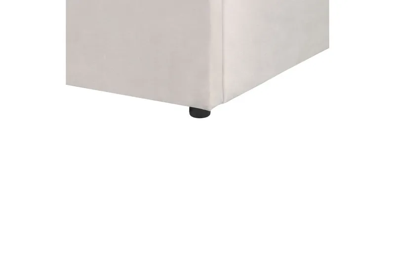 Säng med förvaring Lavaur - Vit/Sammet, 160x200 cm - Möbler - Säng - Sängram & sängstomme