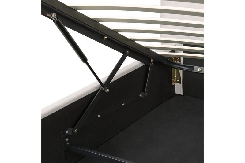 Säng med förvaring Lavaur - Vit/Sammet, 160x200 cm - Möbler - Säng - Sängram & sängstomme