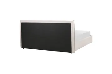 Säng med förvaring Lavaur - Vit/Sammet, 180x200 cm - Möbler - Säng - Sängram & sängstomme