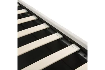 Säng med förvaring Lavaur - Vit/Sammet, 180x200 cm - Möbler - Säng - Sängram & sängstomme