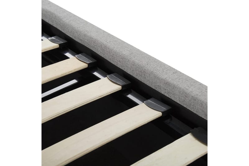 Säng med förvaring Lorient - Grå/Polyester, 140x200 cm - Möbler - Säng - Sängram & sängstomme