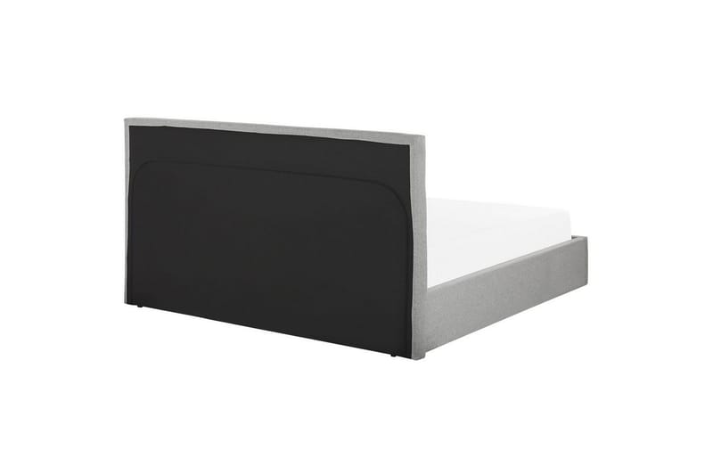 Säng med förvaring Lorient - Grå/Polyester, 140x200 cm - Möbler - Säng - Sängram & sängstomme