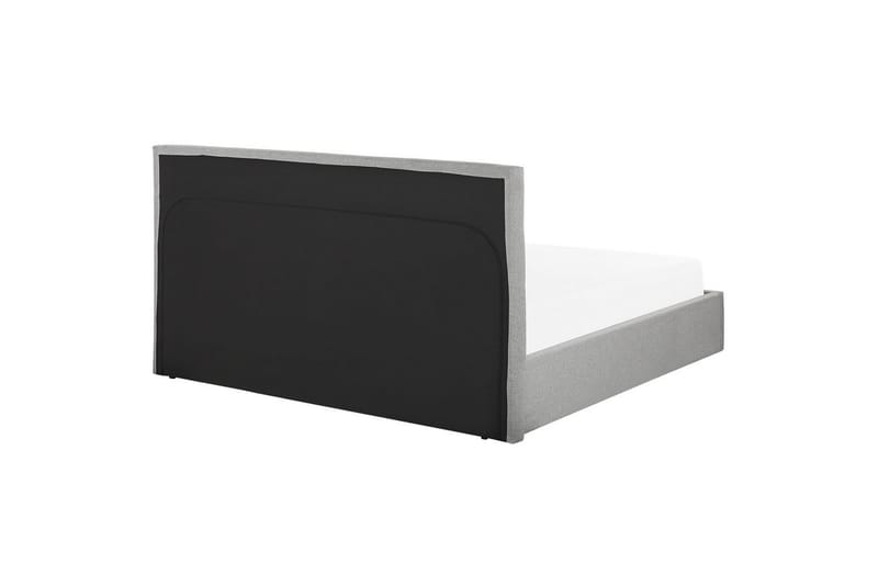 Säng med förvaring Lorient - Grå/Polyester, 160x200 cm - Möbler - Säng - Sängram & sängstomme