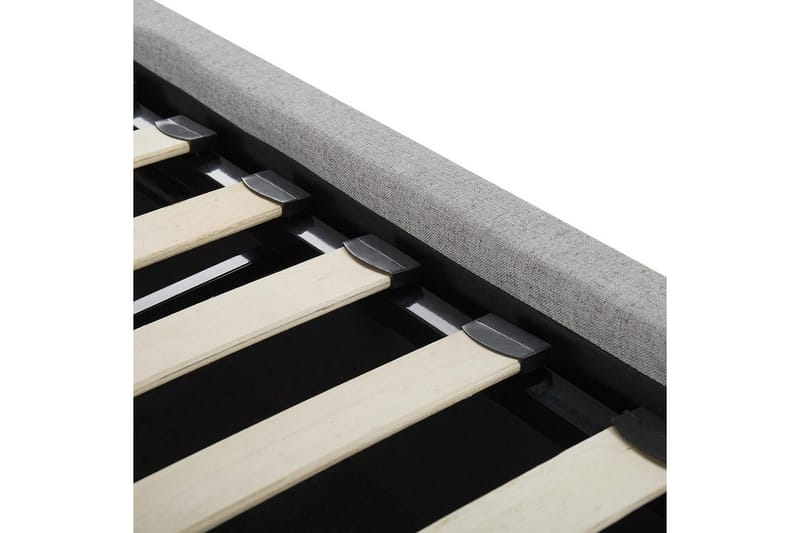 Säng med förvaring Lorient - Grå/Polyester, 160x200 cm - Möbler - Säng - Sängram & sängstomme