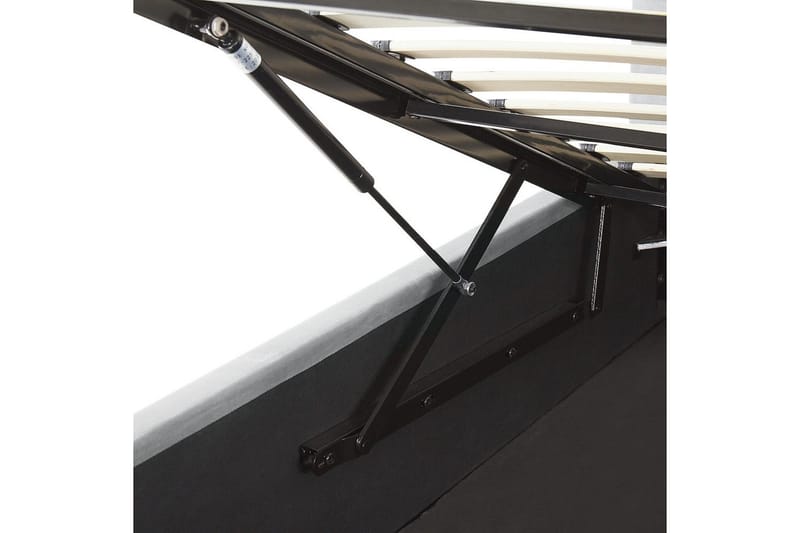 Säng med förvaring Lorient - Grå/Sammet, 140x200 cm - Möbler - Säng - Sängram & sängstomme