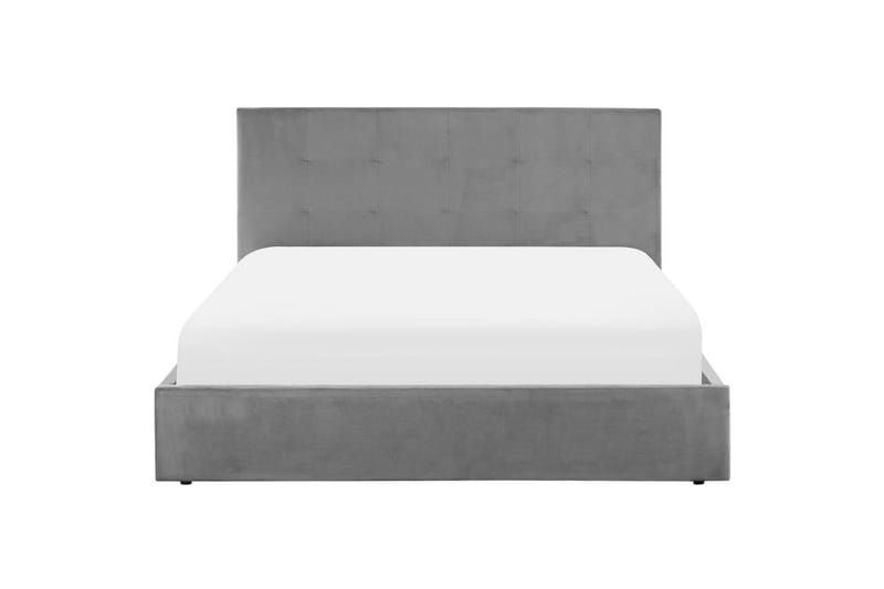 Säng med förvaring Lorient - Grå/Sammet, 180x200 cm - Möbler - Säng - Sängram & sängstomme