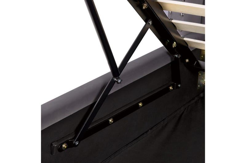 Säng med förvaring Lubbon - Grå, Silver, 140x200 cm - Möbler - Säng - Sängram & sängstomme