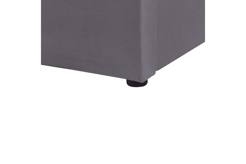 Säng med förvaring Lubbon - Grå, Silver, 140x200 cm - Möbler - Säng - Sängram & sängstomme