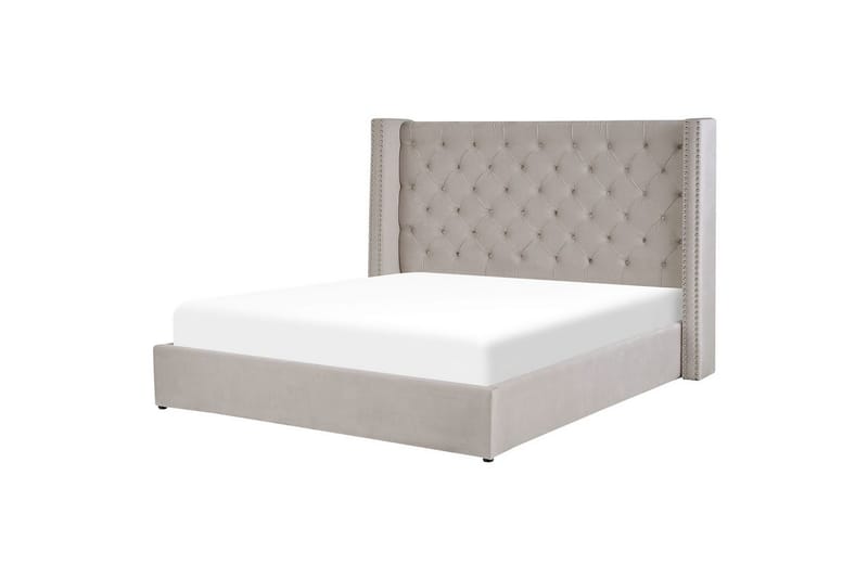 Säng med förvaring Lubbon - Silver, 180x200 cm - Möbler - Säng - Sängram & sängstomme