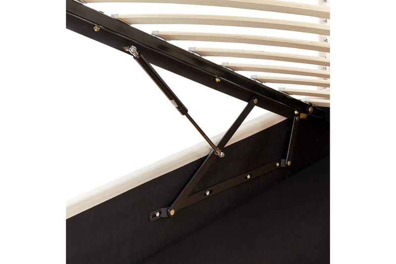 Säng med förvaring Metz - Beige, Silver/Sammet, 90x200 cm - Möbler - Säng - Sängram & sängstomme