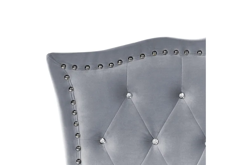 Säng med förvaring Metz - Grå, Silver/Sammet, 90x200 cm - Möbler - Säng - Sängram & sängstomme