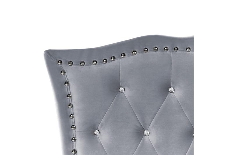Säng med förvaring Metz - Grå, Silver/Sammet, 90x200 cm - Möbler - Säng - Sängram & sängstomme