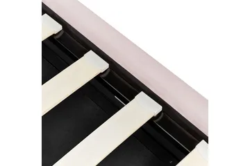 Säng med förvaring Metz - Rosa, Silver/Sammet, 90x200 cm - Möbler - Säng - Sängram & sängstomme