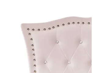 Säng med förvaring Metz - Rosa, Silver/Sammet, 90x200 cm - Möbler - Säng - Sängram & sängstomme