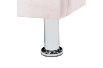Säng med förvaring Metz - Rosa, Silver/Sammet, 90x200 cm - Möbler - Säng - Sängram & sängstomme