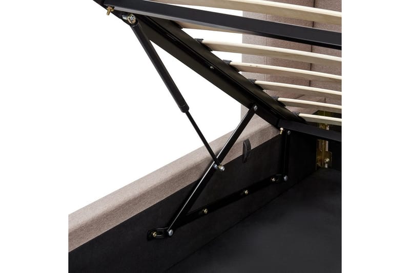 Säng med förvaring Monestier - Beige, 160x200 cm - Möbler - Säng - Sängram & sängstomme