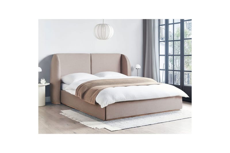 Säng med förvaring Monestier - Beige, 180x200 cm - Möbler - Säng - Sängram & sängstomme