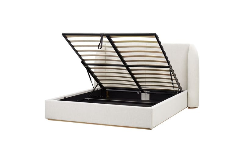 Säng med förvaring Monestier, Vit, 160x200 cm